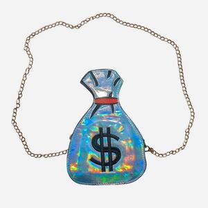 Y2K Holographic Money Bag Purse Iridescent